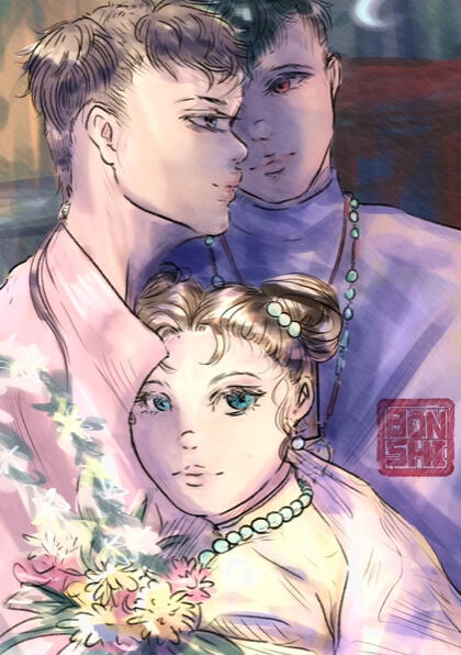 This is a coloured sketch I did when my back started flaring up again. This is a coloured sketch I did when my back started flaring up again.